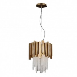 Pendant DANAE acabado ORO y cristales1 Luz Q11604-GD  quor lighting
