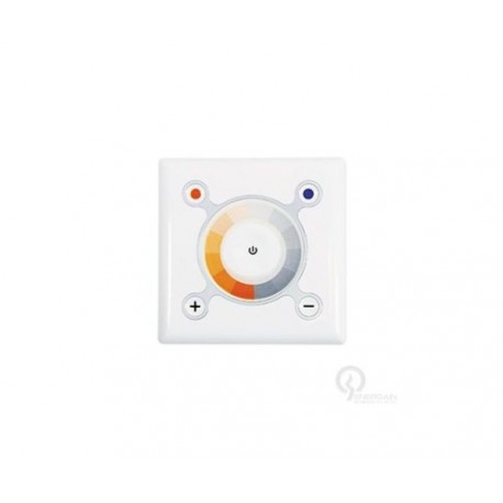 Controlador IP20 con interface touch para montar en pared de 2 canales de a 4 amperios monocromáticas EG-CON-D42 Energain