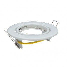 EMPOTRABLE DIRIGIBLE ARO METALICO BLANCO INTERIOR BASE MR16