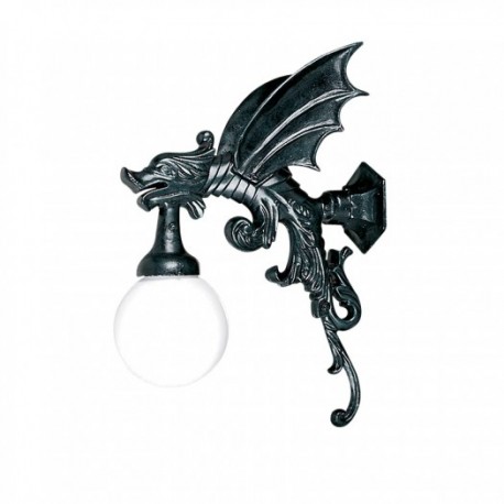 DRAGON DE MURO NEGRO CON GLOBO R8 FUNDIDO