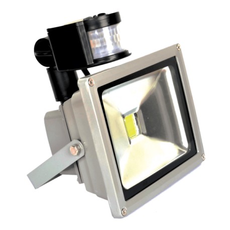 REFLECTOR LED 10W CON SENSOR DE MOVIMIENTO BLANCO FRIO TECNOLED ML-REF-10W-BBSR
