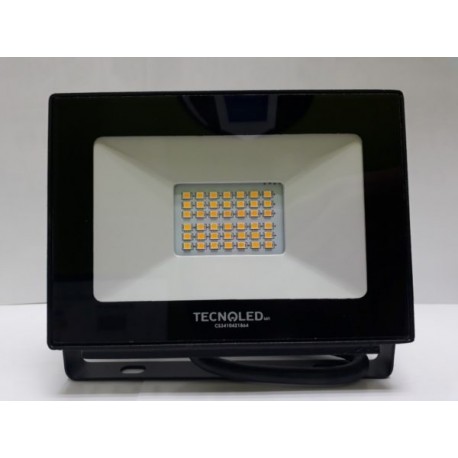 Reflector 30w Led Luz Blanca Fria 240 Volts Ip65 Exteriores TECNOLED  RS-30WBB/BC