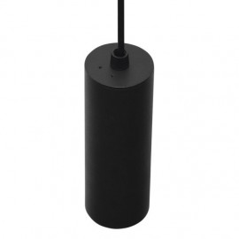 DECORATIVO COLGANTE CUBIERTA CILINDRICA ALUMINIO NEGRO 1XGU10