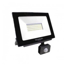 Reflector 50w Led Luz Blanca Fria 240 Volts Ip65 Exteriores CON SENSOR DE MOVIMIENTO TECNOLED RS-50WSR