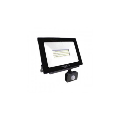 Reflector 50w Led Luz Blanca Fria 240 Volts Ip65 Exteriores CON SENSOR DE MOVIMIENTO TECNOLED RS-50WSR