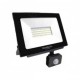 Reflector 50w Led Luz Blanca Fria 240 Volts Ip65 Exteriores CON SENSOR DE MOVIMIENTO TECNOLED RS-50WSR