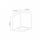 LUMINARIO PARA SOBREPONER EN MURO ALUMINIO FUNDIDO Y CRISTAL GU10