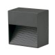 LUMINARIA LED CORTESIA SP CUADRADA NEGRA EXTERIOR 3W BLANCO CALIDO