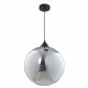 Pendant cristal acabado humo y canope negro 1 Luz Q60658-SM quor lighting