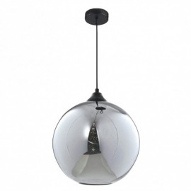 Pendant cristal acabado humo y canope negro 1 Luz Q60658-SM quor lighting