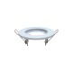 EMPOTRABLE FIJO ARO METALICO BLANCO INTERIOR BASE MR16