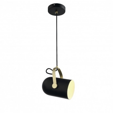 Pendant PIXEL acabado negro mate y oro Pantalla movible 1 Luz Q60665-BK  quor lighting