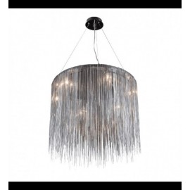 Candil ADELE  de cadena planchada en acabado niquel Q17166-NI quor lighting