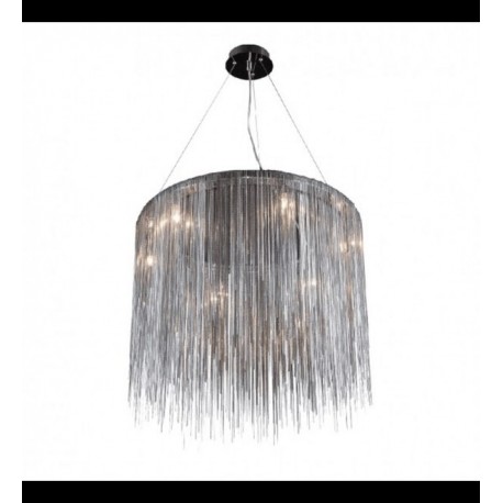Candil ADELE  de cadena planchada en acabado niquel Q17166-NI quor lighting