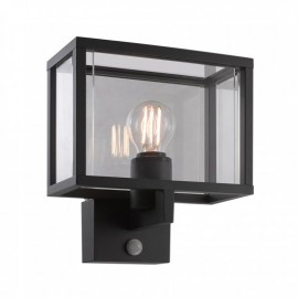 LUMINARIO PARA MURO E27 IP54 SENSOR GRAFITO
