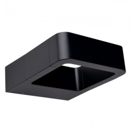 LUMINARIA LED PARED TUBULAR ALUMINIO NEGRO EXTERIOR 10W BLANCO FRIO