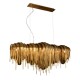 Pendant FINESTRA de cadena planchada en acabado oro 7 Luces Q86169-GD  quor lighting
