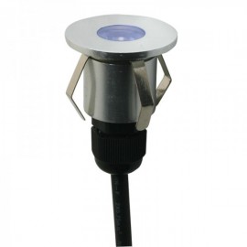 CALUX LUMINARIO EMPOTRAR MURO O TECHO ALUMINIO PULIDO 1W 0120-LED