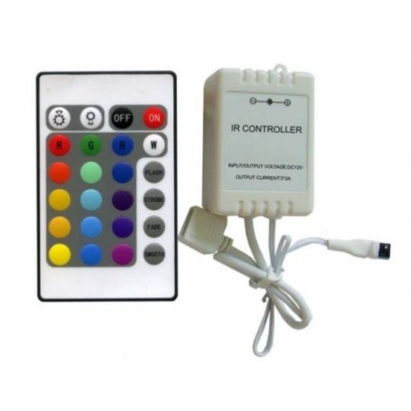 Controlador y control remoto económico IP20 para tiras RGB  Energain