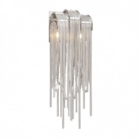 Luminario Pared FINESTRA de cadena planchada en acabado ORO 2 Luces Q86166-GD  quor lighting
